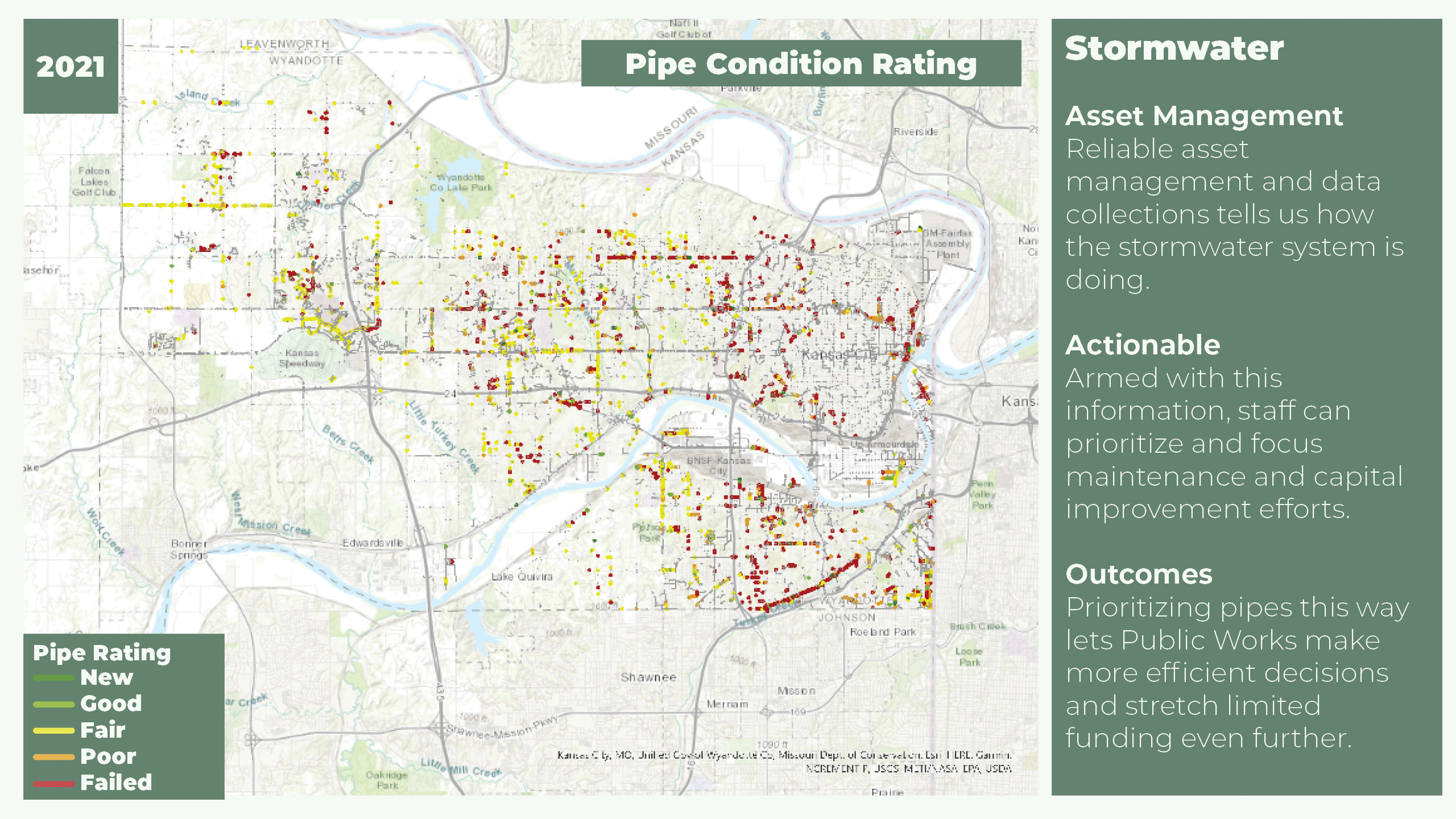 Stormwater Pipe Condition Rating GIF from 2021 to 2031
