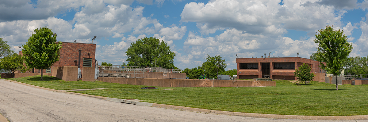 Photograph of the Plant 20 wastewater treatment facility in Kansas City, Kansas