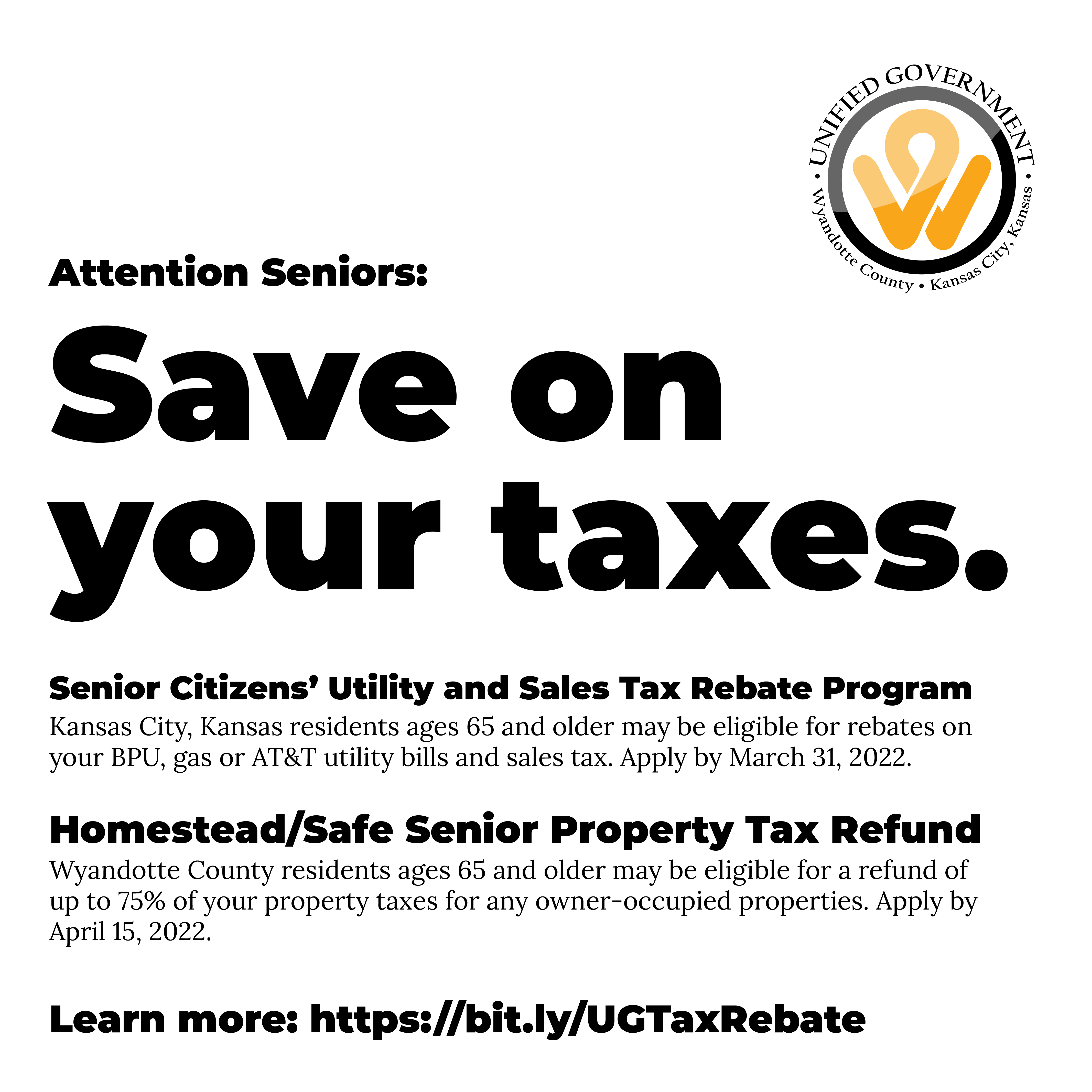 Seniors Encouraged to Apply for Tax Rebate Programs Unified