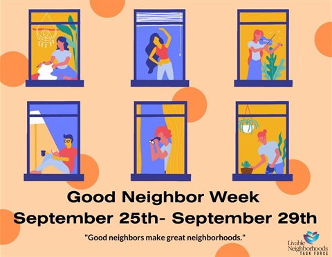 September 25th 2023 Good Neighbor Week Graphic 