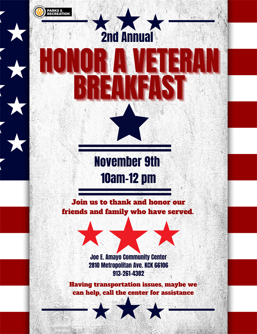 Honor A Veteran Breakfast Flyer