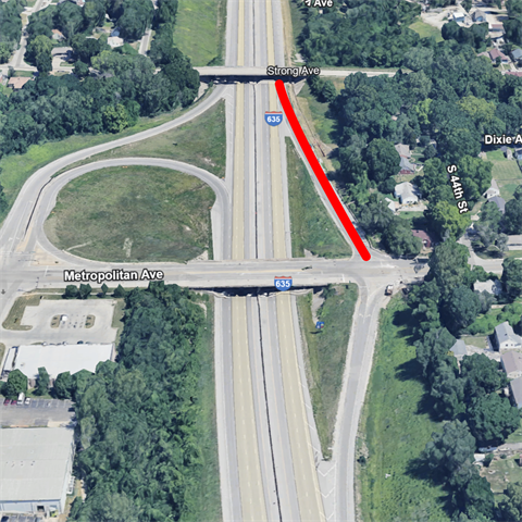 Closure of Metropolitan ramp to I-635