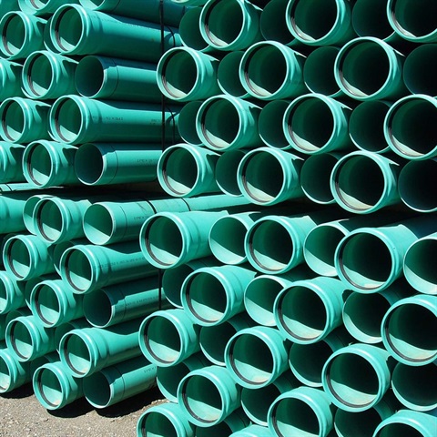 A photograph of green pipes