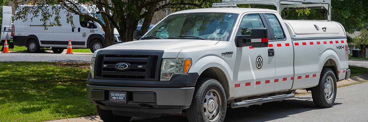 Photograph of a Water Pollution Control work truck