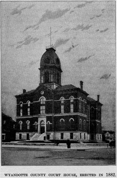 Wyandotte County Court House building in 1882