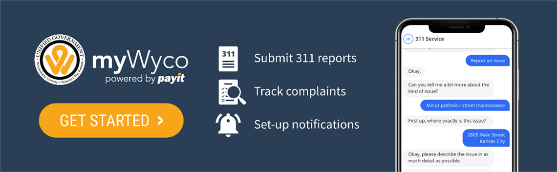 Get started with myWyco app to submit 311 reports, track complaints, and set up notifications.