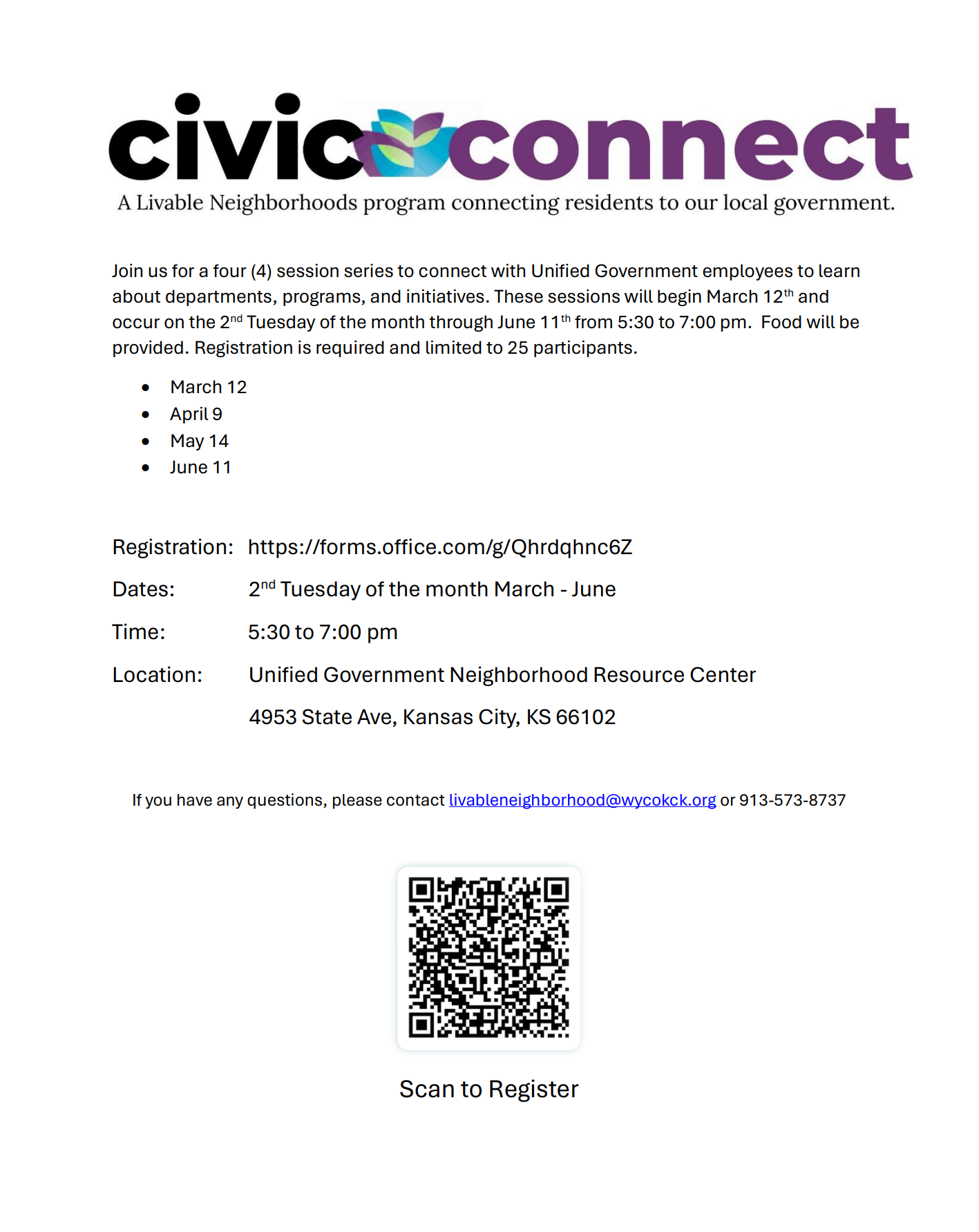 Civic Connect flyer 2024