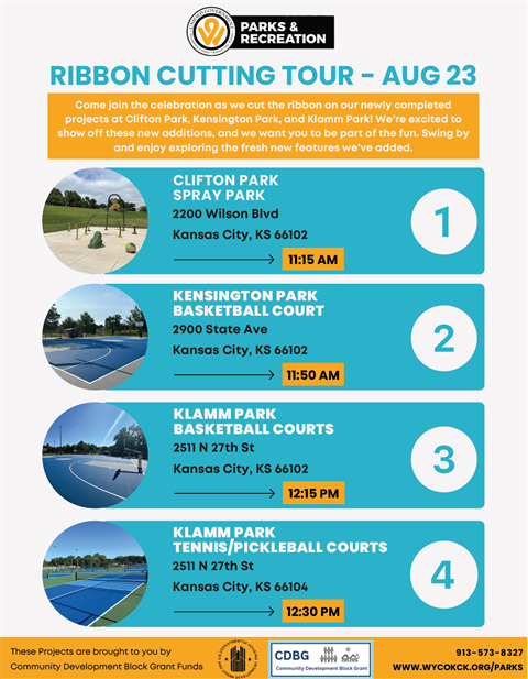 Parks Ribbon Cutting Tour 2024 Flyer