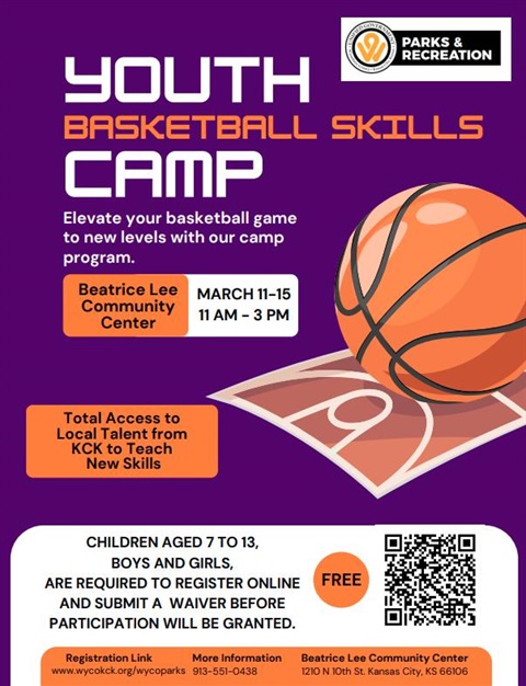 Youth BBall Skills Camp Flyer 2024