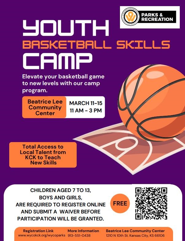 Youth BBall Skills Camp Flyer 2024