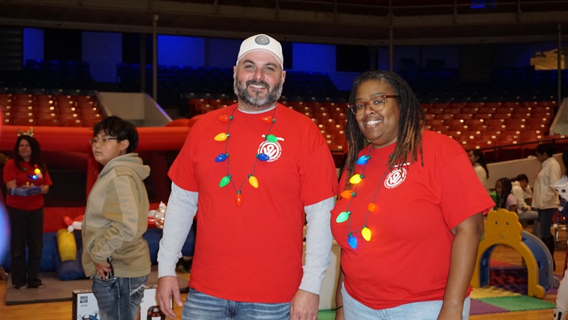 parks and rec. Staff at Donuts with Santa 2024 