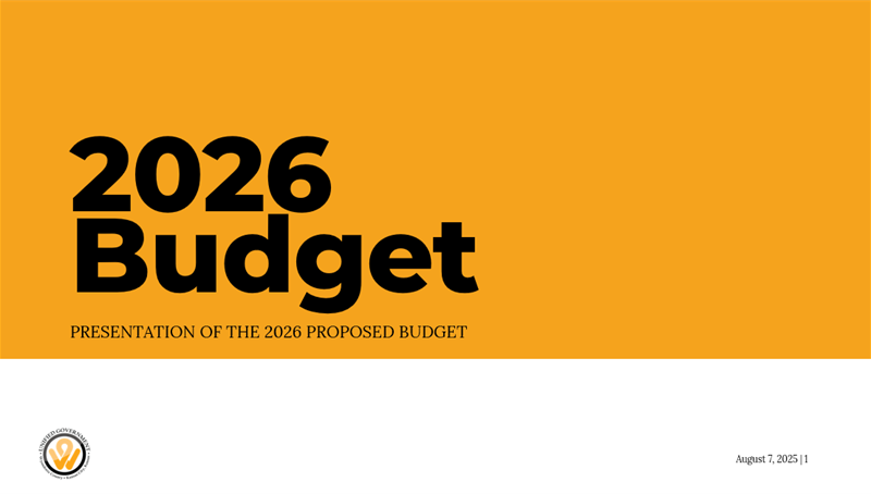 Cover page of Budget Presentation 2025