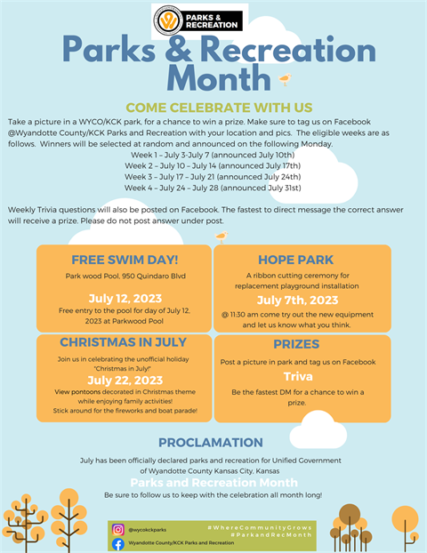 Parks & Recreation Month Flyer 2023