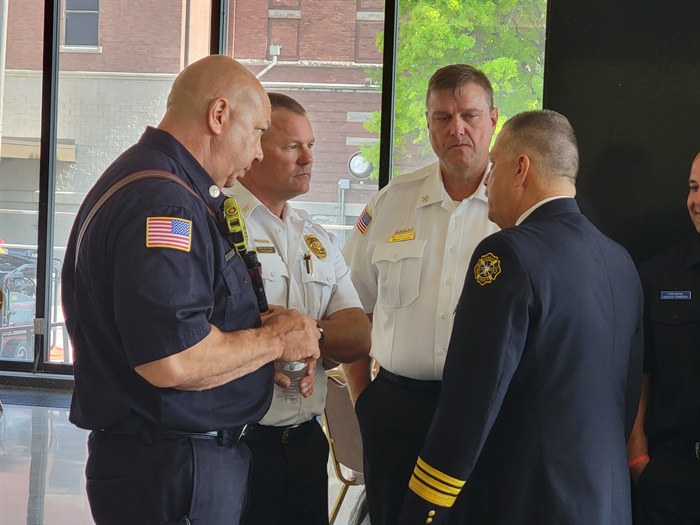 Chief Rubin at reception 
