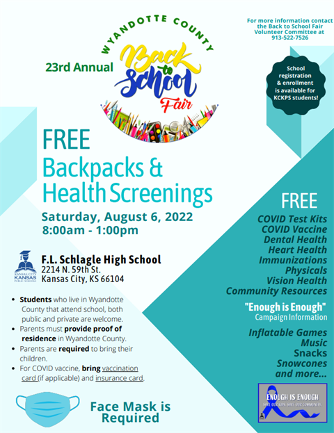 KCKPS Back to School 8.2022 Event Flyer