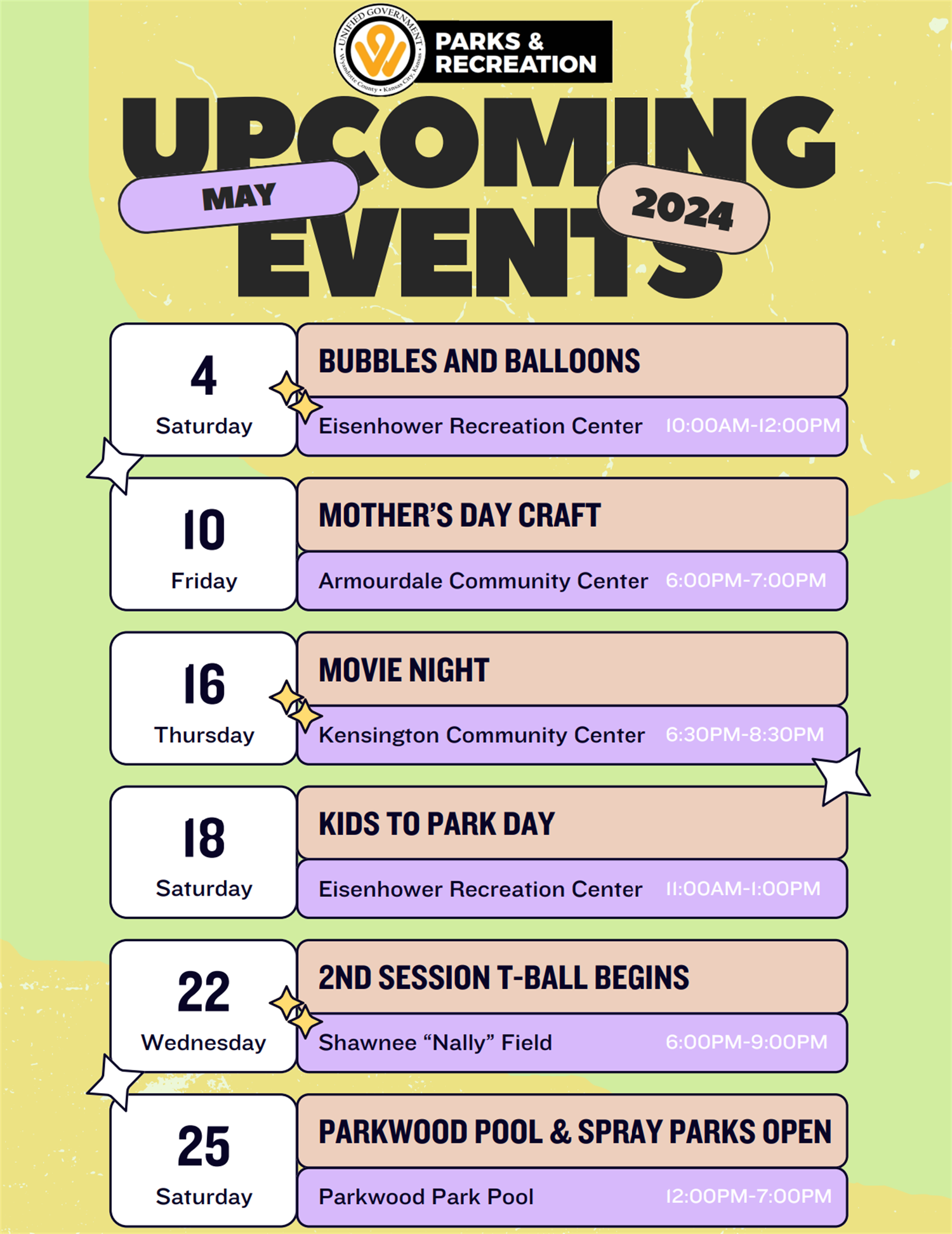 May Parks Events 2024