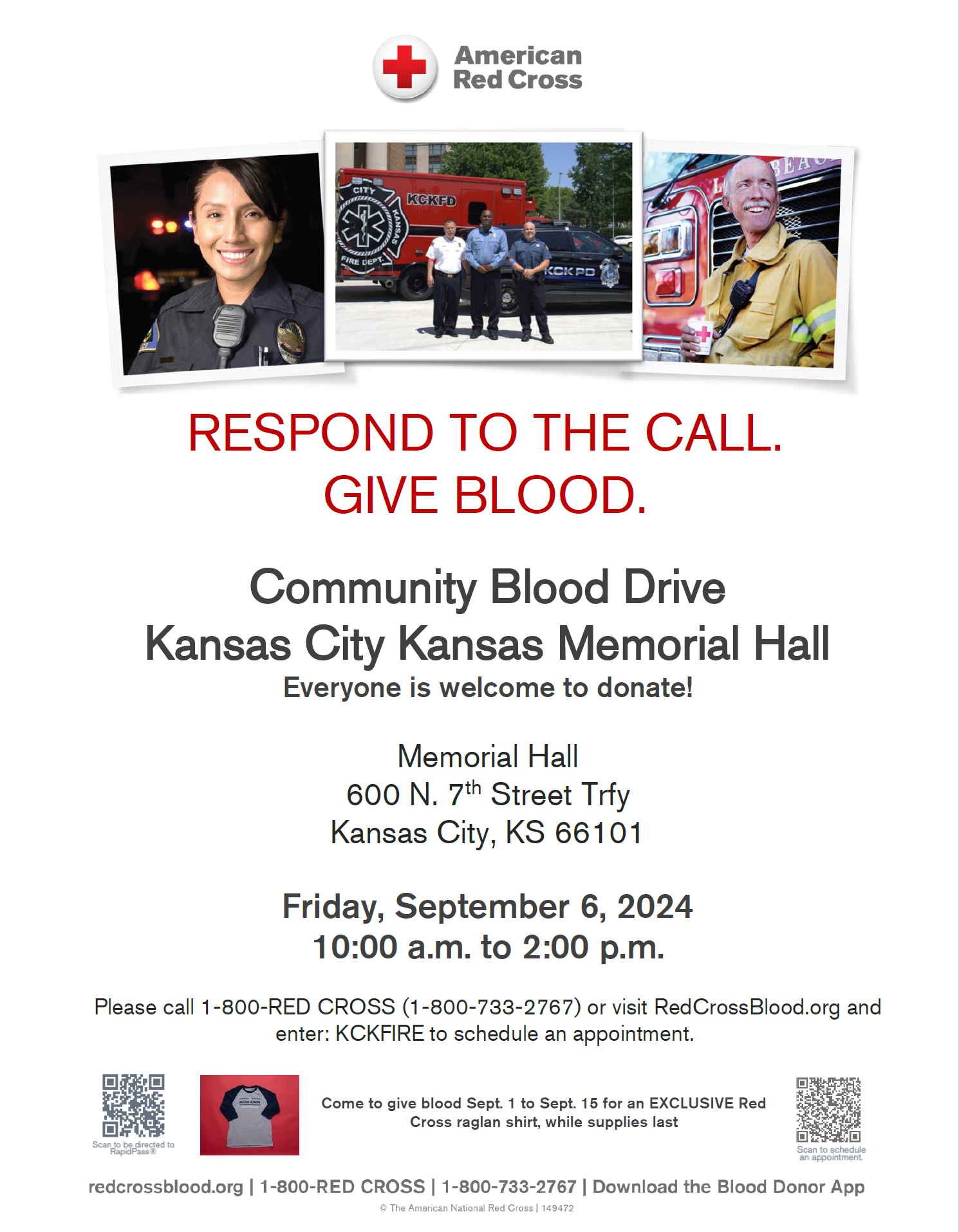 Comm Blood Drive Flyer - Sept 2024