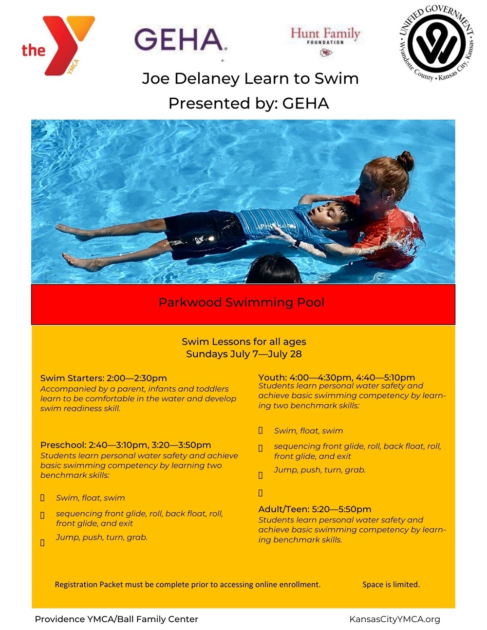 Joe D. Learn to Swim Program - 2024