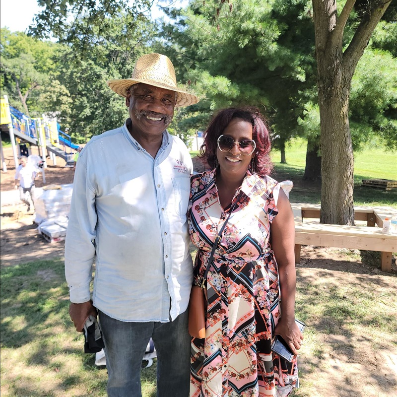 ACA B. Cobbins and Gordon Criswell at Parkwood Playground Build
